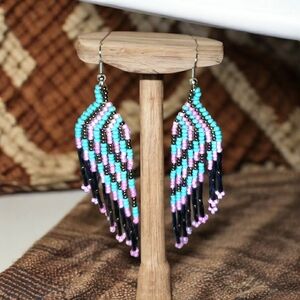 Handcrafted Beaded Earrings - Multicolor